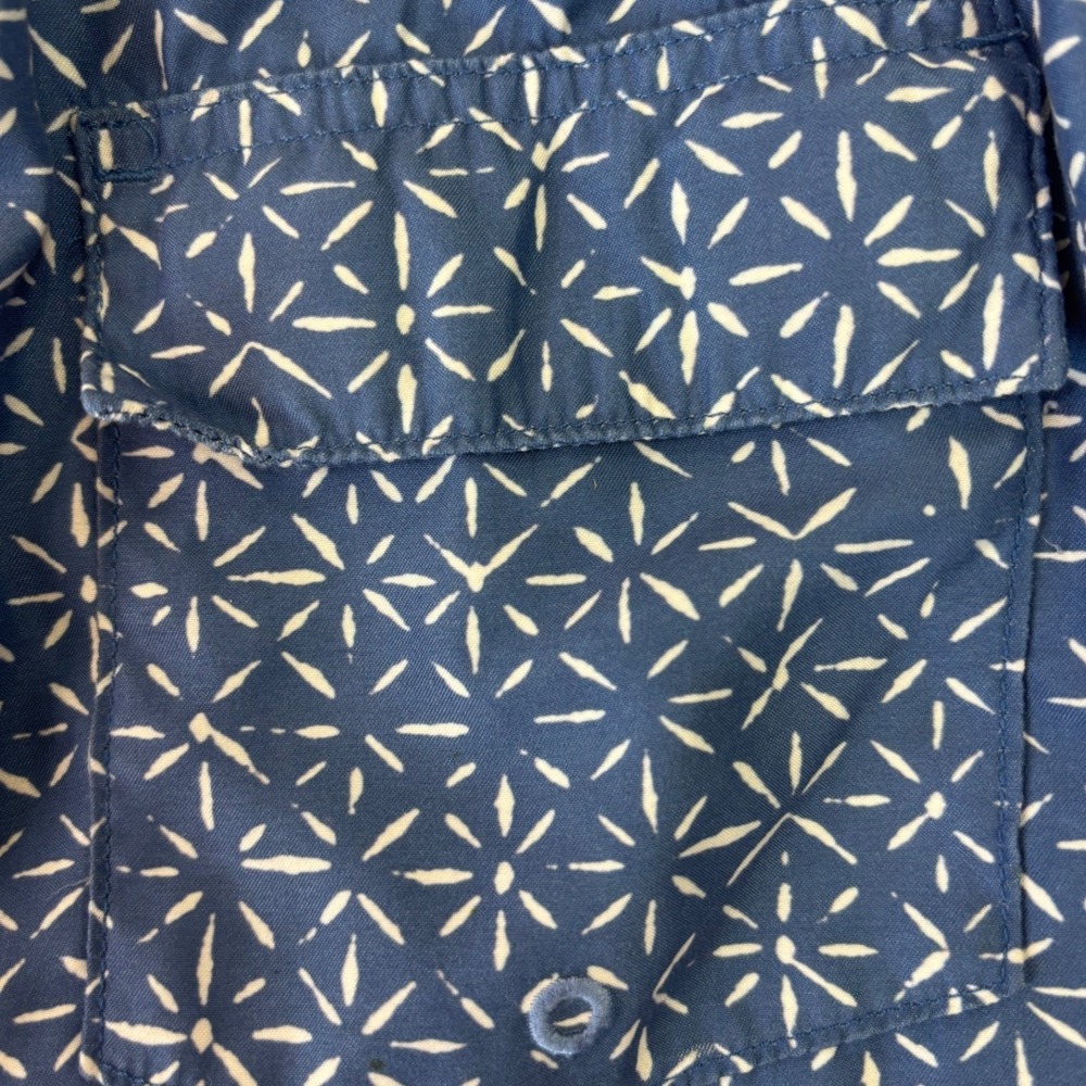 TRUE GRIT Mens Swim Trunks Board Shorts Bali Blue Print Drawstring Waterman XL - Picture 13 of 16